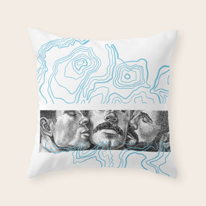 Atlas - NOODDOODs Blue Throw Pillow Gallery Image 6