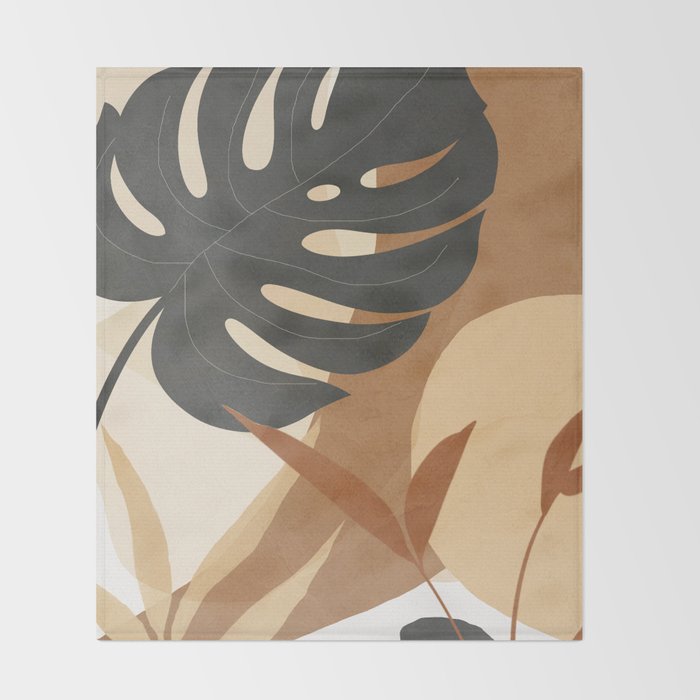 Branches and Leaves Design 02 Throw Blanket Gallery Image 2