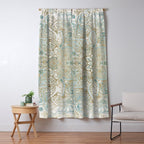 Yoga, Mandala, Teal and Gold, Wall Art Boho Window Curtain Gallery Image 5
