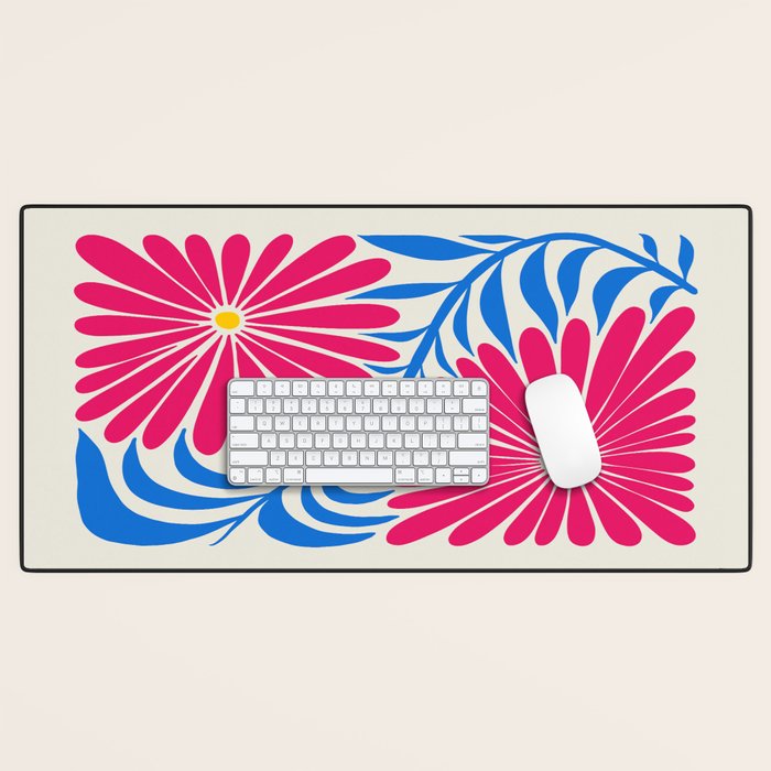 Viva Magenta Daisies Desk Mat Gallery Image 1