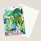 White Bengal Tiger Stationery Card Gallery Image 2