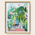 White Bengal Tiger Serving Tray Gallery Image 1