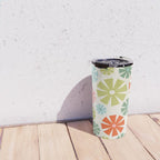 Retro Pinwheel Snowflakes - Holiday Colors Travel Mug Gallery Image 4