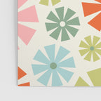 Retro Pinwheel Snowflakes - Holiday Colors Poster Gallery Image 3