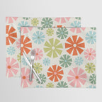 Retro Pinwheel Snowflakes - Holiday Colors Placemat Gallery Image 1