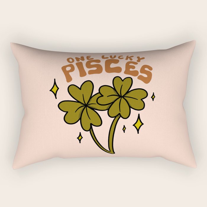 One Lucky Pisces Rectangular Pillow Gallery Image 2