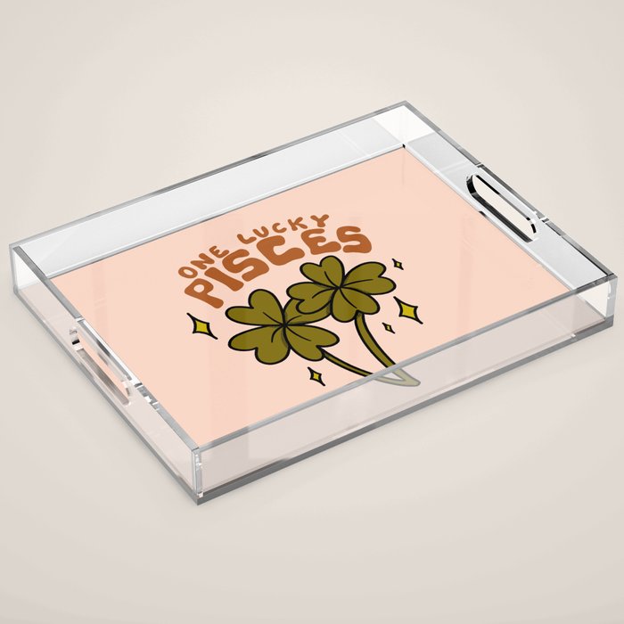 One Lucky Pisces Acrylic Tray Gallery Image 1