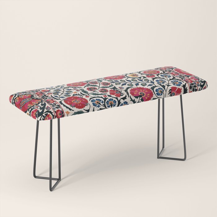 Shakhrisyabz Suzani Southwest Uzbekistan Rug Print Bench Gallery Image 1