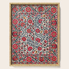 Shakhrisyabz Suzani Southwest Uzbekistan Rug Print Serving Tray Gallery Image 1