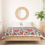 Shakhrisyabz Suzani Southwest Uzbekistan Rug Print Duvet Cover Gallery Image 3
