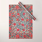 Shakhrisyabz Suzani Southwest Uzbekistan Rug Print Wrapping Paper Gallery Image 1