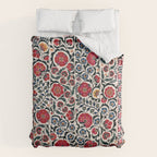 Shakhrisyabz Suzani Southwest Uzbekistan Rug Print Comforter Gallery Image 6