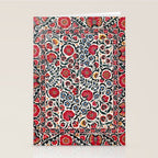Shakhrisyabz Suzani Southwest Uzbekistan Rug Print Stationery Card Gallery Image 2