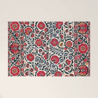 Shakhrisyabz Suzani Southwest Uzbekistan Rug Print Welcome Mat Gallery Image 1