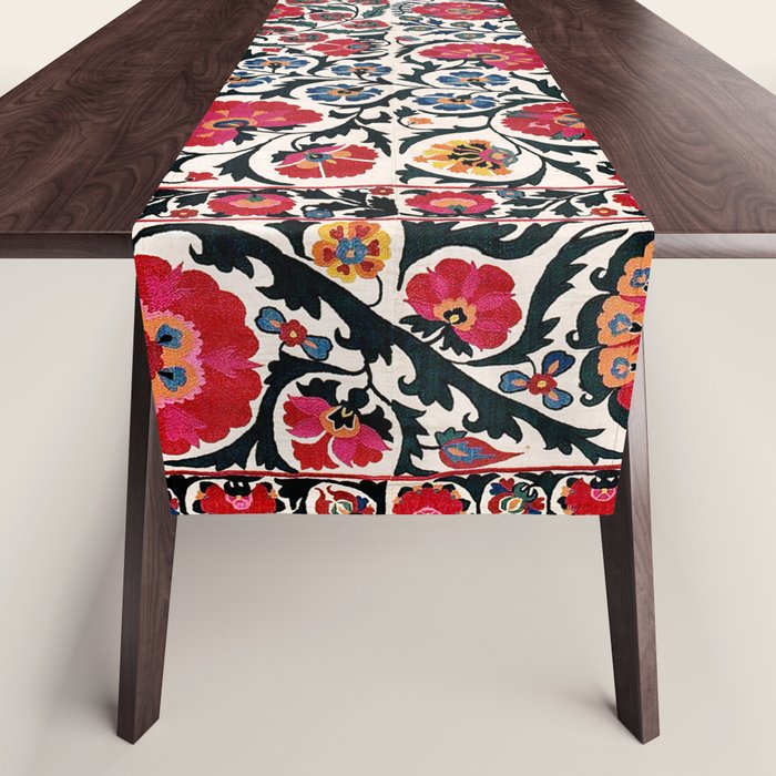 Shakhrisyabz Suzani Southwest Uzbekistan Rug Print Table Runner Gallery Image 1