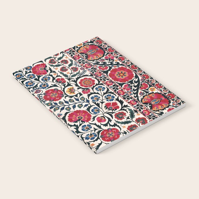 Shakhrisyabz Suzani Southwest Uzbekistan Rug Print Notebook Gallery Image 1