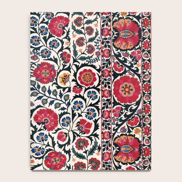 Shakhrisyabz Suzani Southwest Uzbekistan Rug Print Notebook Gallery Image 4