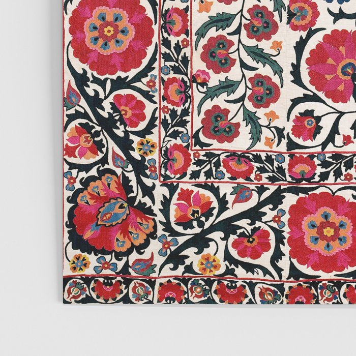 Shakhrisyabz Suzani Southwest Uzbekistan Rug Print Poster Gallery Image 3