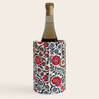 Shakhrisyabz Suzani Southwest Uzbekistan Rug Print Wine Chiller Gallery Image 1