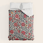 Shakhrisyabz Suzani Southwest Uzbekistan Rug Print Duvet Cover Gallery Image 6