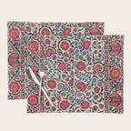 Shakhrisyabz Suzani Southwest Uzbekistan Rug Print Placemat Gallery Image 1