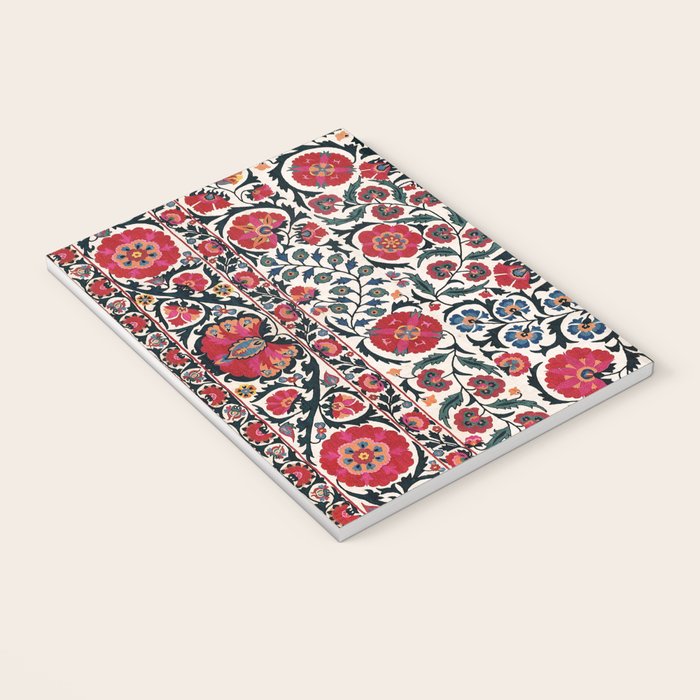 Shakhrisyabz Suzani Southwest Uzbekistan Rug Print Notebook Gallery Image 3