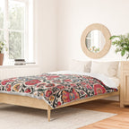 Shakhrisyabz Suzani Southwest Uzbekistan Rug Print Duvet Cover Gallery Image 2