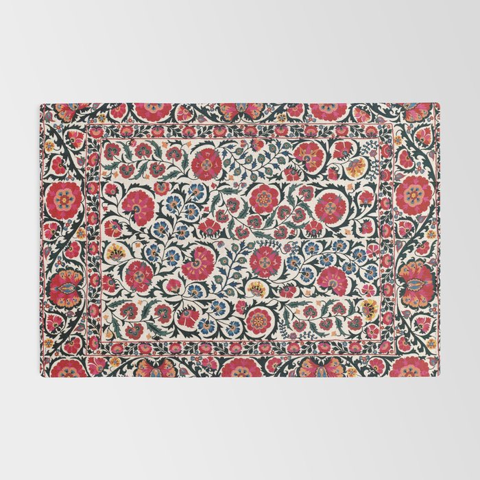 Shakhrisyabz Suzani Southwest Uzbekistan Rug Print Rug Gallery Image 2