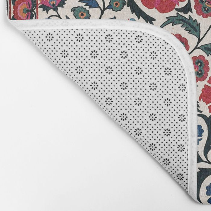 Shakhrisyabz Suzani Southwest Uzbekistan Rug Print Bath Mat Gallery Image 2