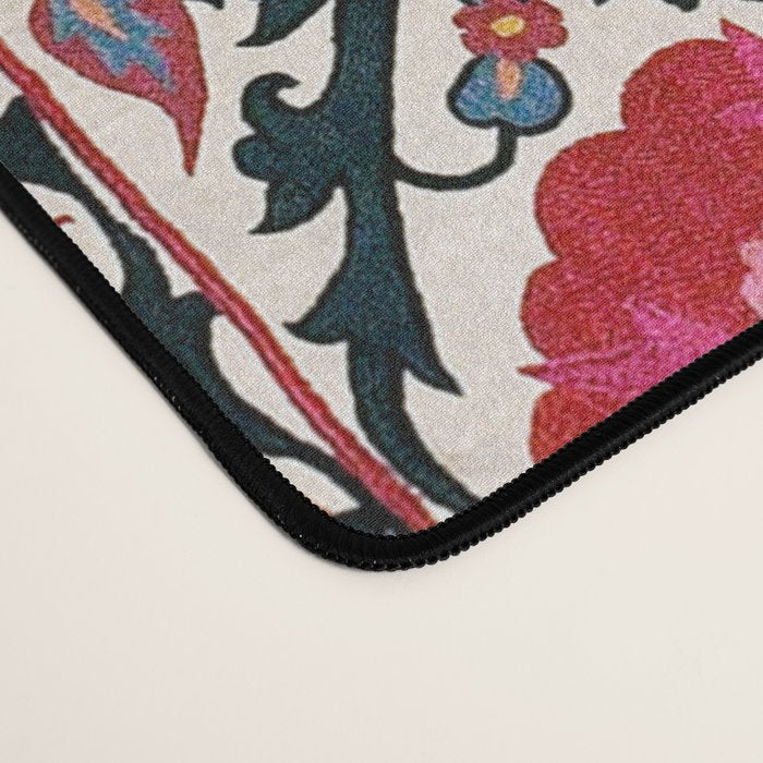 Shakhrisyabz Suzani Southwest Uzbekistan Rug Print Desk Mat Gallery Image 4