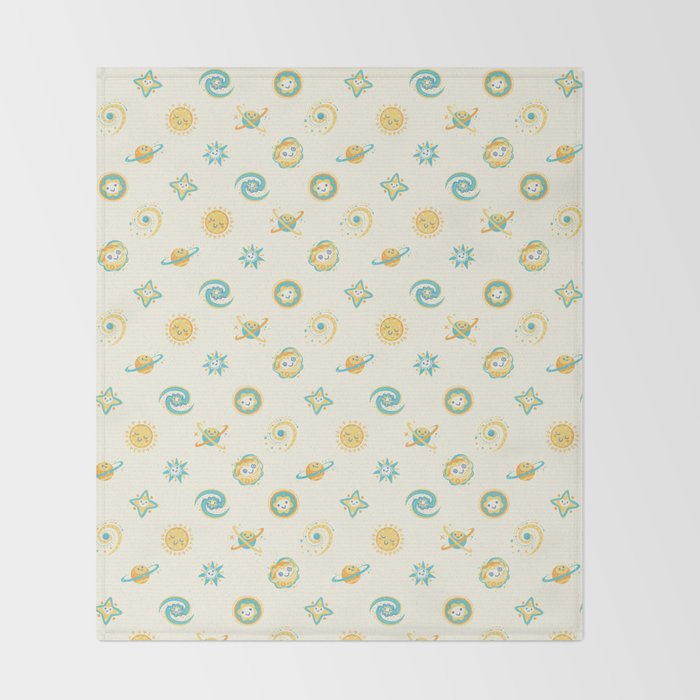 Pastel space pattern Throw Blanket Gallery Image 2