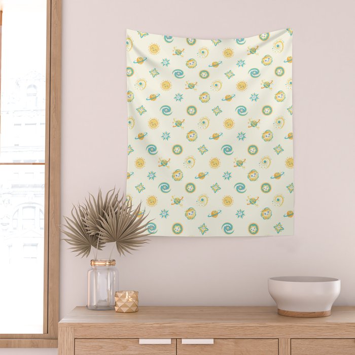 Pastel space pattern Wall Tapestry Gallery Image 2