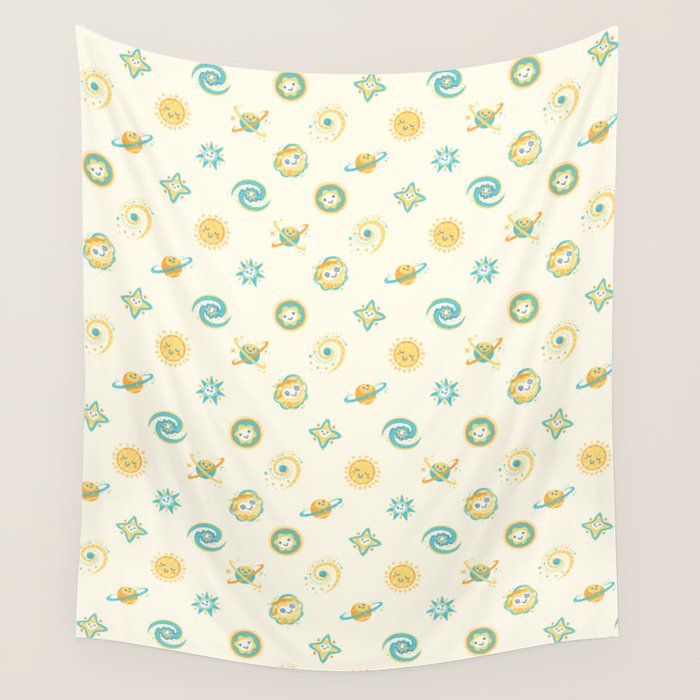 Pastel space pattern Wall Tapestry Gallery Image 1