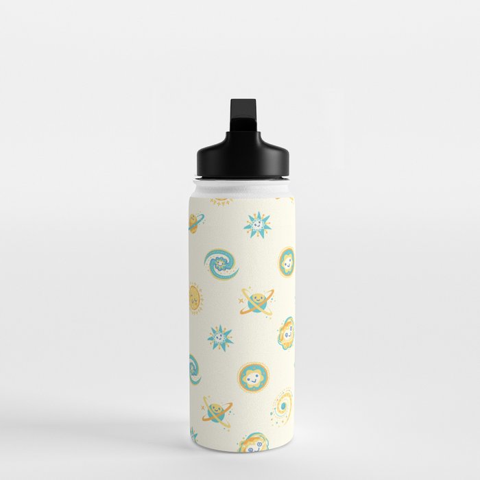 Pastel space pattern Water Bottle Gallery Image 3