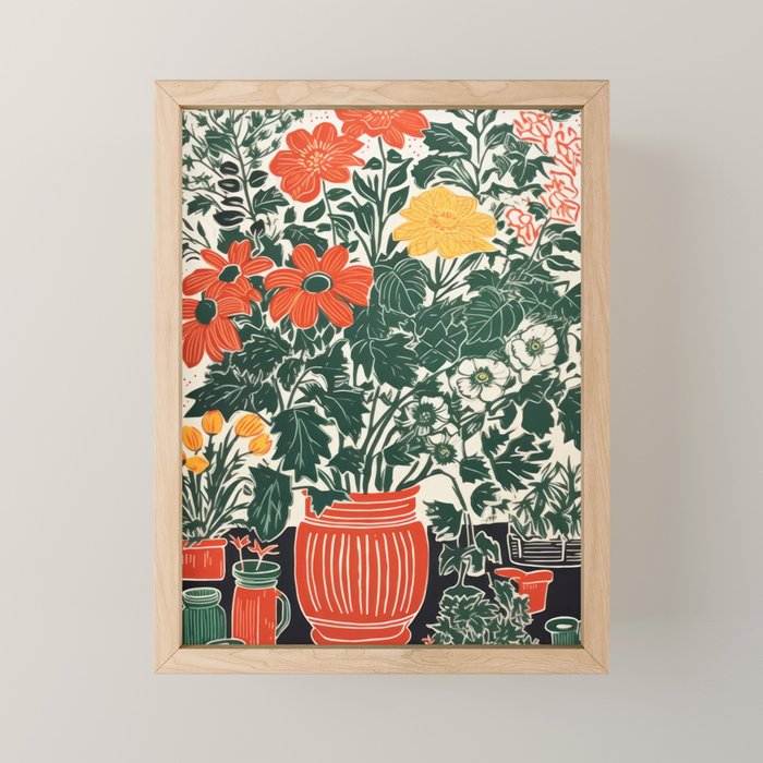 The Greenhouse Potted Garden Mini Art Print Gallery Image 1