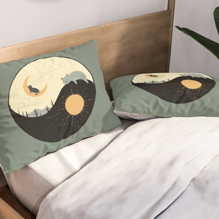 Hidden cat 36 yin yang balance Pillow Sham Gallery Image 2