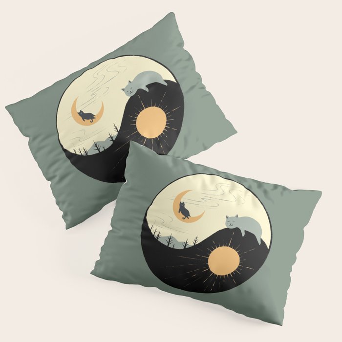 Hidden cat 36 yin yang balance Pillow Sham Gallery Image 3