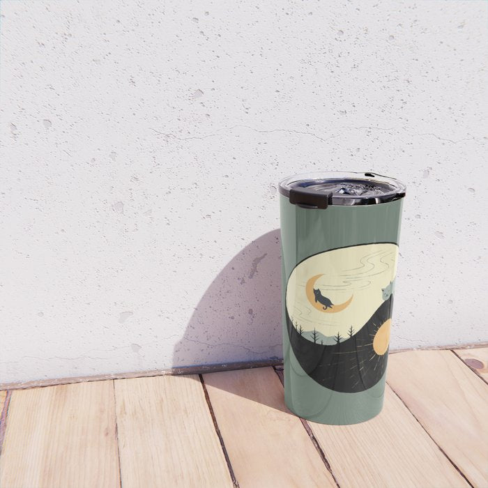 Hidden cat 36 yin yang balance Travel Mug Gallery Image 4