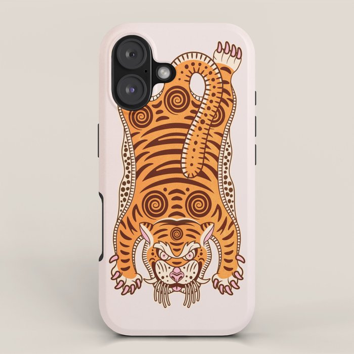 King Of The Jungle 03: Peach Tiger Edition iPhone Case Gallery Image 1