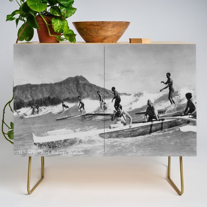 Vintage Surfing Hawaii Credenza Gallery Image 1