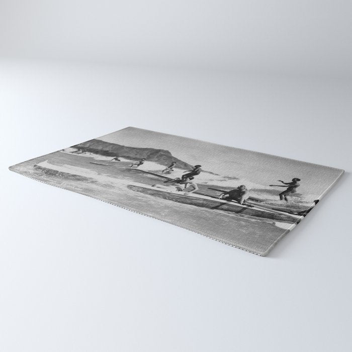Vintage Surfing Hawaii Rug Gallery Image 3