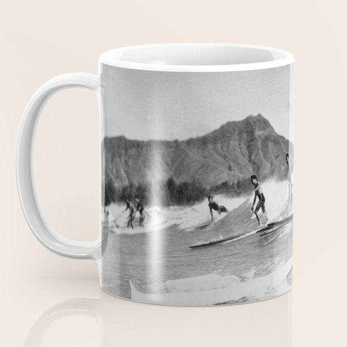 Vintage Surfing Hawaii Coffee Mug Gallery Image 3