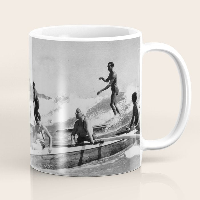 Vintage Surfing Hawaii Coffee Mug Gallery Image 1