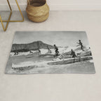 Vintage Surfing Hawaii Rug Gallery Image 1