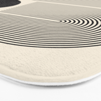 Abstraction_BLACK_LINE_DOT_POP_ART_Minimalism_004D Bath Mat Gallery Image 3