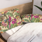 Snake Princess Tropical Jungle Vibes Multicolor  Pillow Sham Gallery Image 2