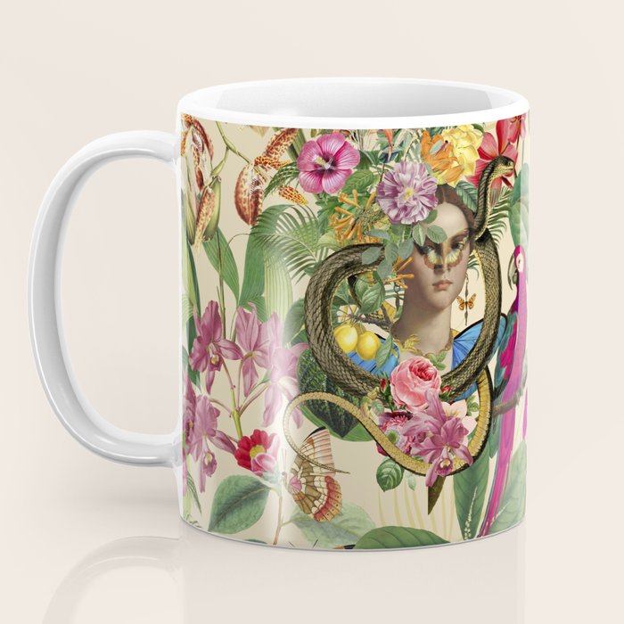 Snake Princess Tropical Jungle Vibes Multicolor  Coffee Mug Gallery Image 3