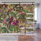 Snake Princess Tropical Jungle Vibes Multicolor  Wall Mural Gallery Image 1