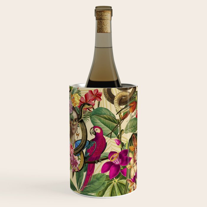 Snake Princess Tropical Jungle Vibes Multicolor  Wine Chiller Gallery Image 1