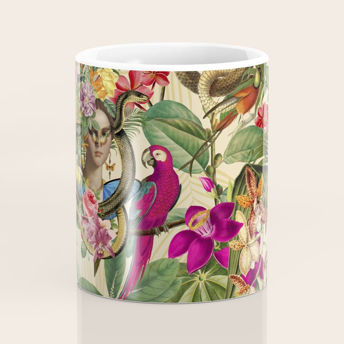 Snake Princess Tropical Jungle Vibes Multicolor  Coffee Mug Gallery Image 4